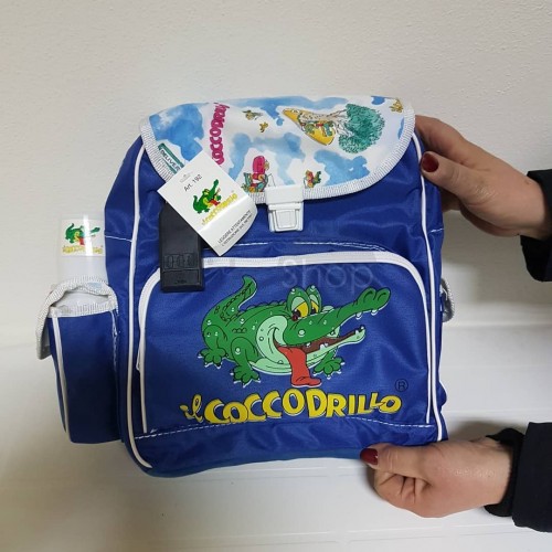 IL COCCODRILLO ZAINO SCUOLA VINTAGE ANNI 80 NUOVA RARA